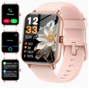 Smartwatch with Pink Strap